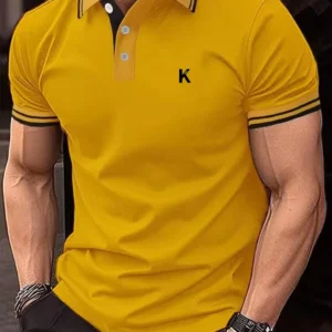 Men's Polo Sweater Golf Shirt Daily Wear Shirt Short Sleeves Stylish Vintage Style Striped Summer Regular Fit Polo Sweater