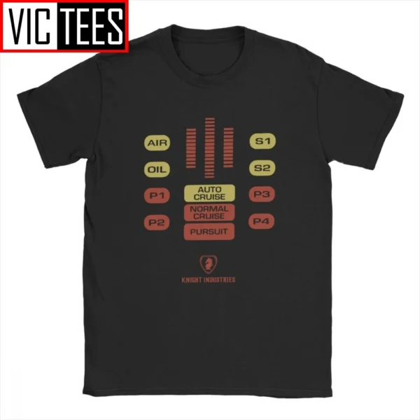 Men T-Shirt Knight Rider KITT Awesome Pure Cotton Michael Knight Hasselhoff Tshirt Camisas Hombre Adult - Imagen 3