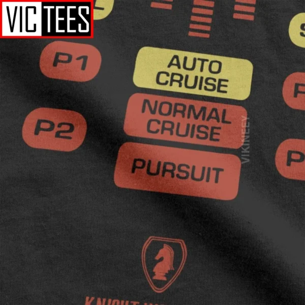 Men T-Shirt Knight Rider KITT Awesome Pure Cotton Michael Knight Hasselhoff Tshirt Camisas Hombre Adult - Imagen 4