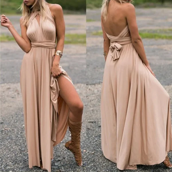 Sexy Women Multiway Wrap Convertible Boho Maxi Club Red Dress Bandage Long Dress Party Bridesmaids Infinity Robe Longue Femme - Imagen 3