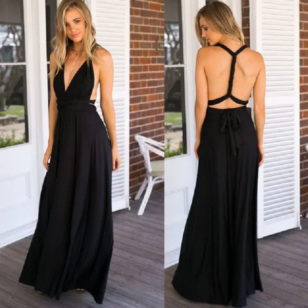 Sexy Women Multiway Wrap Convertible Boho Maxi Club Red Dress Bandage Long Dress Party Bridesmaids Infinity Robe Longue Femme - Imagen 5