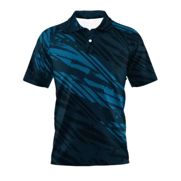 Stripe Geometry Polo Shirt For Men Colorful Pattern 3D Printed T-Shirts Summer Street Casual Short Sleeve Loose Tops Lapel Tees