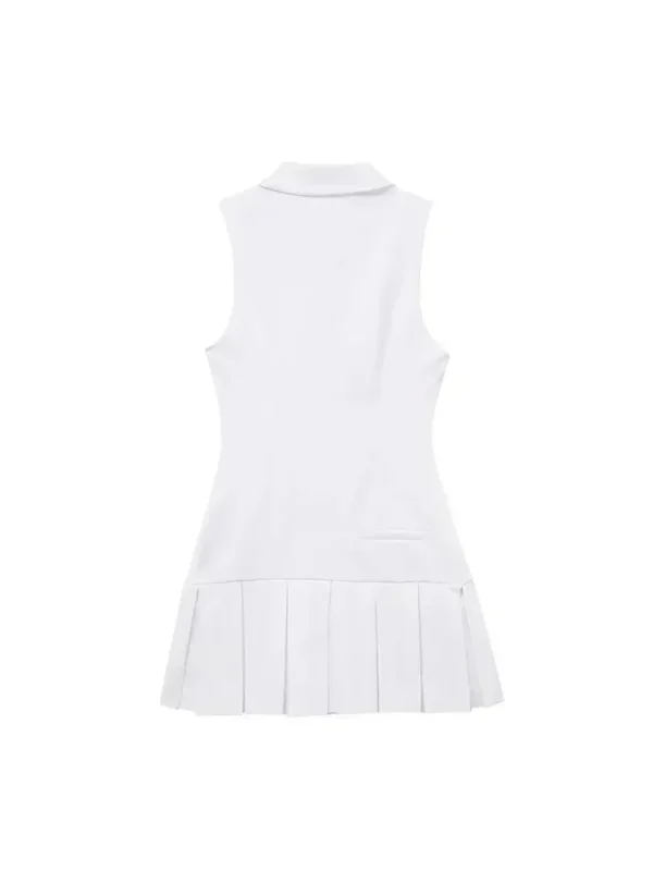 2025 Summer Women Pleated Short Dresses For Women Sleeveless Splicing Mini Dress Female Elegant Party Dresses - Imagen 2