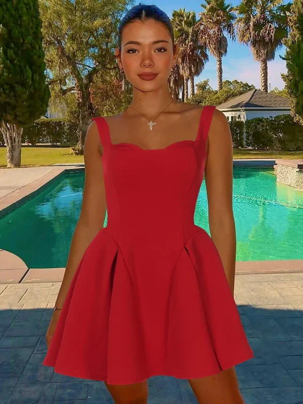 DGLUKE 2025 Red Corset Mini Dress For Women Sweetheart Neck Backless A-Line Short Summer Dress Sexy Birthday Party Dress Prom - Imagen 3