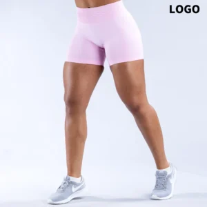 Summer High Waisted Yoga Shorts Fashionable and Sexy Running Fitness Pants Solid Color Yoga Leggings Customizable labels
