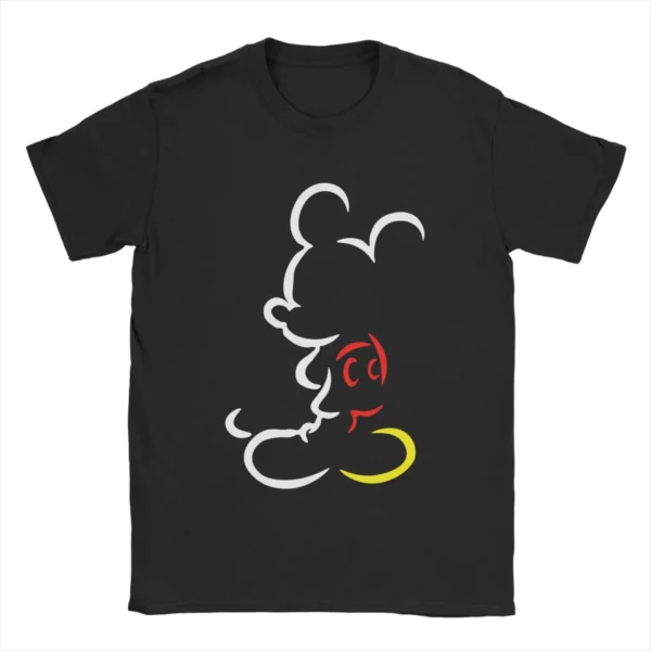 Mickey Mouse T Shirts for Men 100% Cotton Novelty T-Shirts Crew Neck Tees Short Sleeve Clothes Gift Idea - Imagen 5