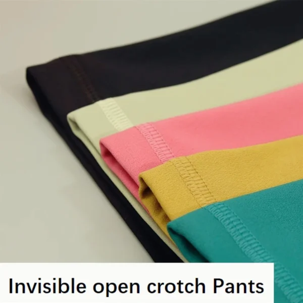 High Quality Open Crotch Summer Double-sided Brushed Fitness Women's Five Quarter Pants High Waist Peach Hip Tight Yoga Shorts - Imagen 3