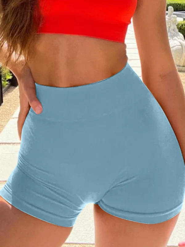 OQQ 2024 Women's Yoga Shorts High Waisted Fitness Pants Seamless Hip Lifting Ladies Sports Shorts - Image 3