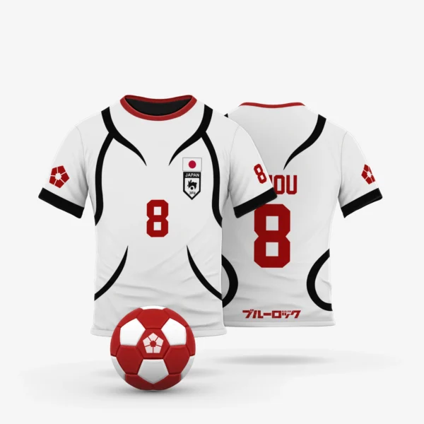 Blue Lock Japan U20 White Cartoon Anime Cosplay Men Jersey Summer Short Sleeve Children Tees Tops 2024 Fashion Women T-shirt - Image 2