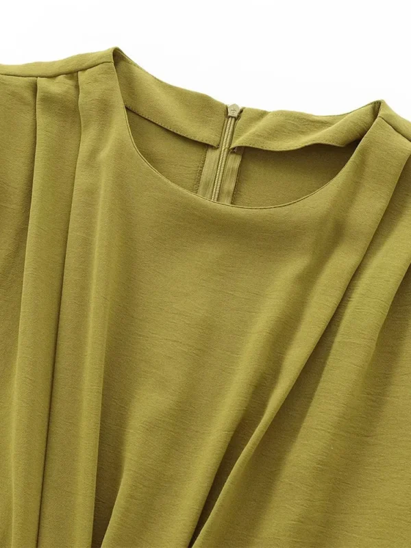 2024 Women's Autumn and Winter New Arrivals Fashion Temperament Open Design Buckle Decoration Sleeveless Long Dress - Imagen 2