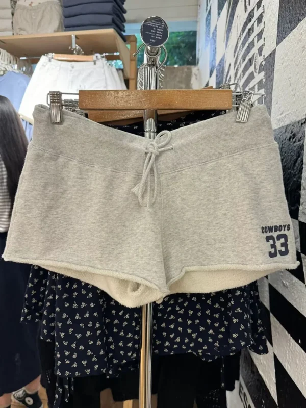 33 printed pattern women's summer new style drawstring shorts sexy casual fashion sweet cute versatile style short shorts 2024