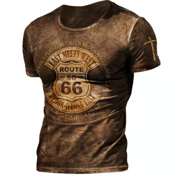 Vintage T Shirts for Men 3D Print American Tee Top Short Sleeve Oversized Hip Hop O-Neck Cotton T Shirts Men Clothing Camiseta - Imagen 5