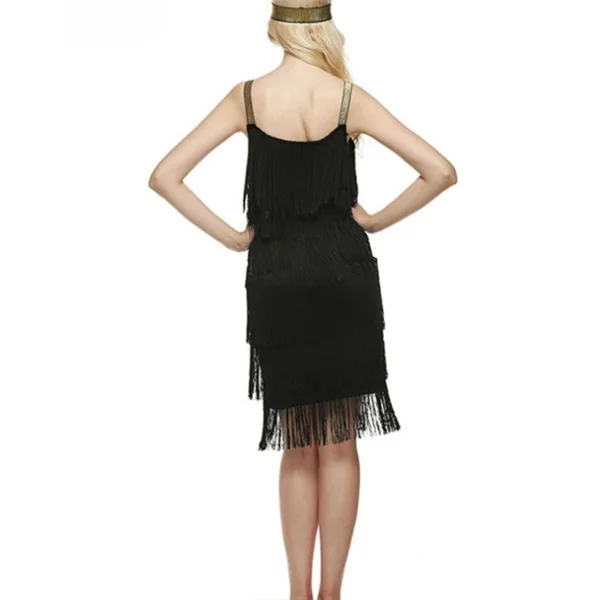 Chic Sexy Sleeveless Tassel Dress Women Luxury Cocktail Great Gatsby Party Summer Short Dresses Dance Costumes Clothes - Imagen 5