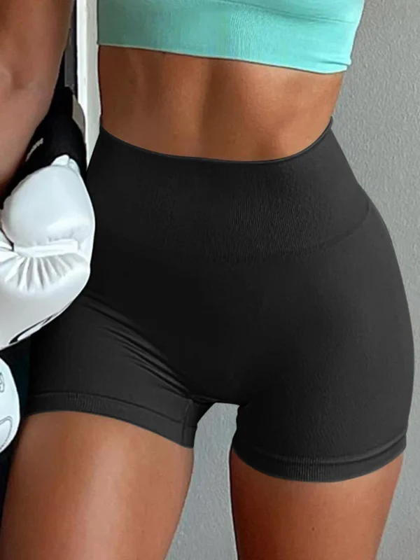 OQQ 2024 Women's Yoga Shorts High Waisted Fitness Pants Seamless Hip Lifting Ladies Sports Shorts - Image 2