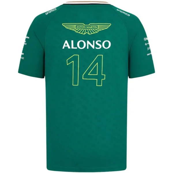 Formula1 Team Racing 2024 New Green Summer Men's Breathable T-Shirt Outdoor Sports Team Casual Short Sleeves T Shirt For Men - Imagen 6