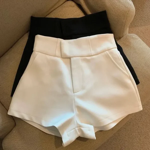 Women Shorts Mooyufon Black Shorts Women Harajuku Elegance High Waisted Shorts A Line Slim Casual Hot Girl Straight Pants Sexy - Imagen 2
