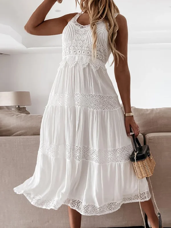 Summer White Dress For Woman 2025 Trendy Casual Beachwear Cover-ups Outfits New Boho Hippie Chic Long Maxi Dresses Elegant Party - Imagen 6