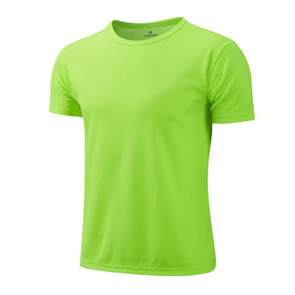 Men Short Sleeve Top Oversized White T-Shirt Man Casual Soild Shirt Quick Drying Gym Basketball t Shirts Soccer Tees Man Clothes - Imagen 2
