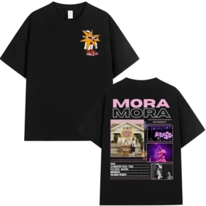 Rapper MORA MICRODOSIS Tour Album 2025 Graphic T Shirt Men Hip Hop Fashion Vintage Cotton Short Sleeve T-shirt Unisex Streetwear
