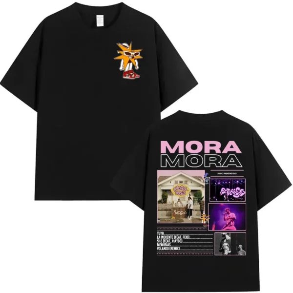 Rapper MORA MICRODOSIS Tour Album 2025 Graphic T Shirt Men Hip Hop Fashion Vintage Cotton Short Sleeve T-shirt Unisex Streetwear
