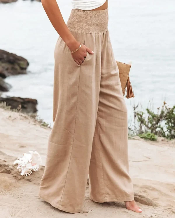 Casual pants, casual style, drawstring, distressed mid waist - Imagen 2