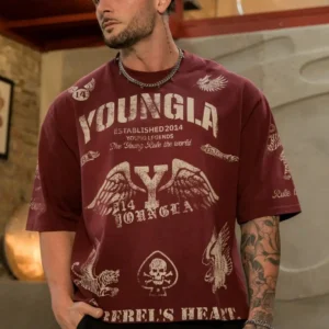 2025 3D printed rebellious T-shirt for men's and women's, quick-drying and breathable for sports and leisure.