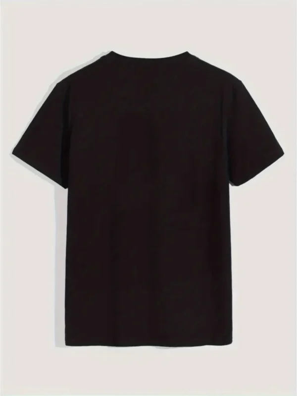 Summer men's casual sports loose plus MILANO print comfortable shopping round neck short sleeved T-shirt top - Imagen 6