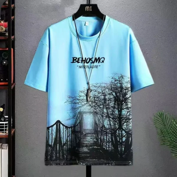 T-shirt for Men Hoodies Summer Men Clothing Cartoon Casual Harajuku Streetwear Print Hooded Top Short Sleeve Sweatshirts Men - Imagen 5