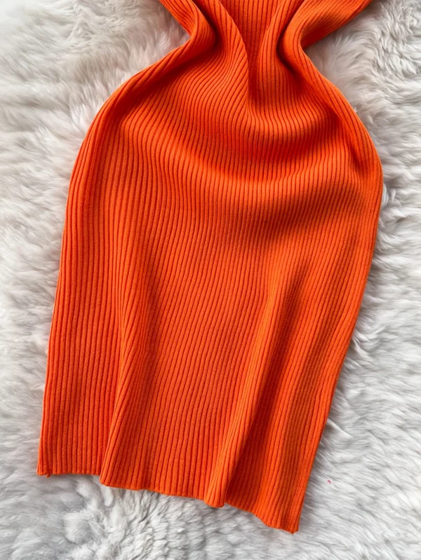 Solid New Chic Fashion Sexy Package Hips Mini Dress Women Summer Slim Elastic Knitted Party Dress Streetwear Lady Outfits - Imagen 4