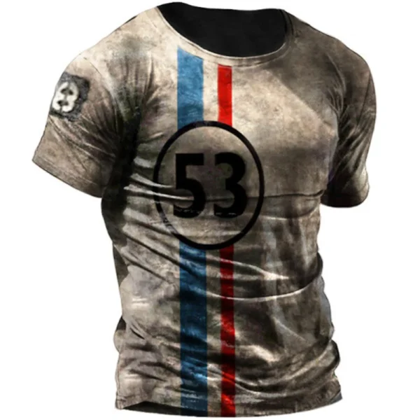 Vintage T Shirts for Men 3D Print American Tee Top Short Sleeve Oversized Hip Hop O-Neck Cotton T Shirts Men Clothing Camiseta - Imagen 2