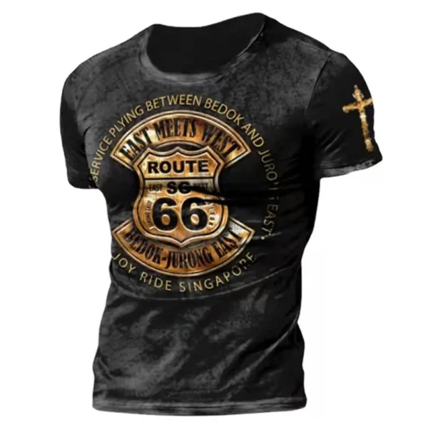 Vintage T Shirts for Men 3D Print American Tee Top Short Sleeve Oversized Hip Hop O-Neck Cotton T Shirts Men Clothing Camiseta - Imagen 4