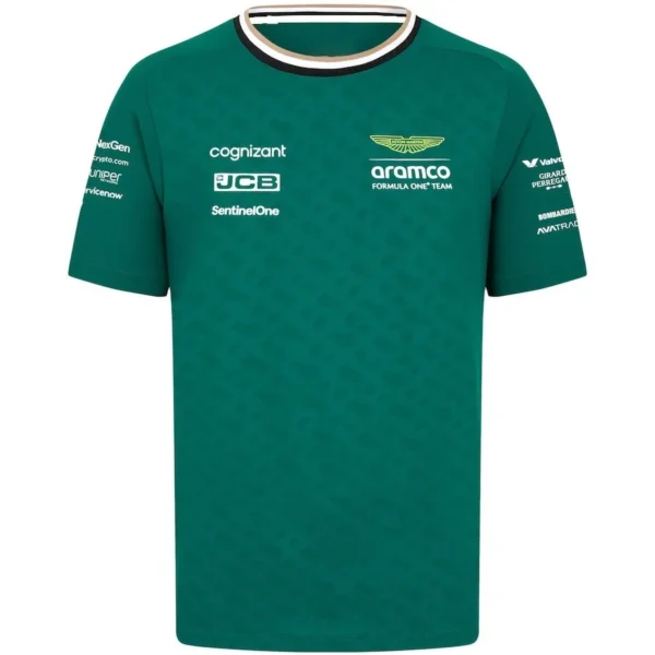 Formula1 Team Racing 2024 New Green Summer Men's Breathable T-Shirt Outdoor Sports Team Casual Short Sleeves T Shirt For Men - Imagen 5
