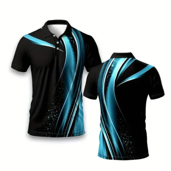 Men Polo Shirts Short Sleeve Men's Clothes Summer Oversized Sportswear Shirt Striped Polo Tees Fashion Man Pullover Tops - Imagen 2