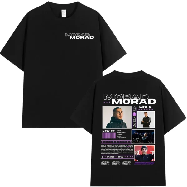 Rapper Morad M.D.L.R Graphic T Shirt Men Women Fashion Hip Hop Vintage T-shirt Cotton Oversized Short Sleeve T-shirts Streetwear