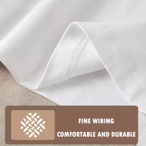 240gsm Heavy Oversized Plain T-Shirt for Men Summer HighQualtity Short Sleeve Tee 100%cotton Solid Color Trendy Casual white Top - Imagen 4