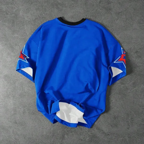 Men's Letter Number Print Round Neck Short Sleeve T-shirt Outdoor Sports Fans Wear Men's Women's T-shirts - Imagen 4