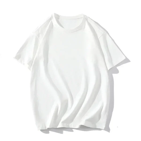 Men's Cotton T-shirts White Mens Oversized T Shirt Solid Summer Casual Wear Tee Shirts Fashion for Men 5XL Male Clothes - Imagen 3