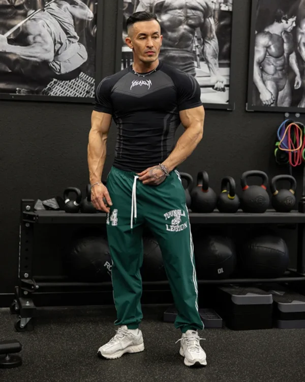 New American Summer T-shirt Men's Sense Of Strength And Fashion Fitness Style Bodysuit Jogger Outdoor High Stretch Running Shirt - Imagen 4