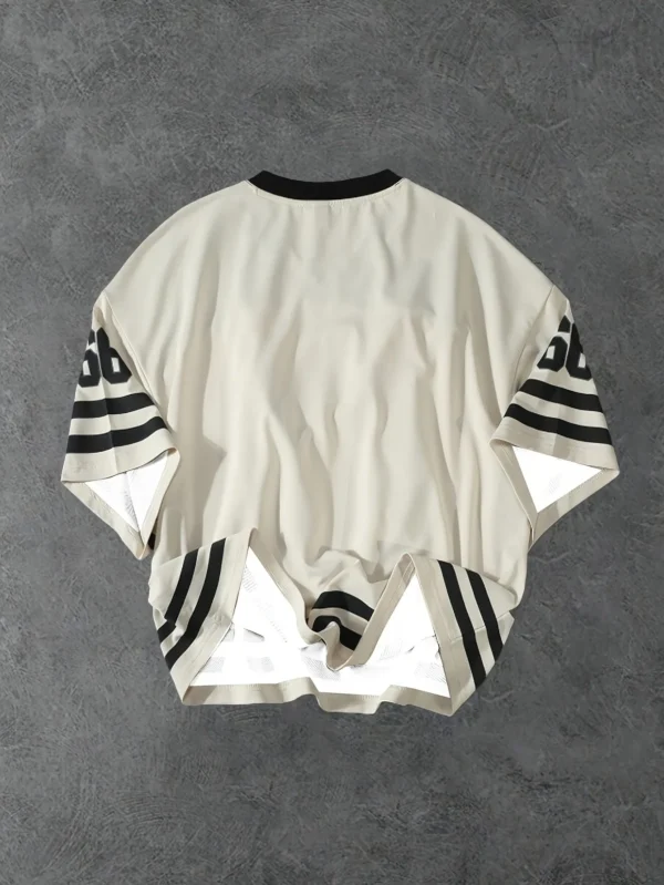 Men's Casual Crew Neck T-Shirt Chicago Alphabet Printed Pattern Polyester Pullover For Summer Daily Outdoor Street Wear Clothing - Imagen 2