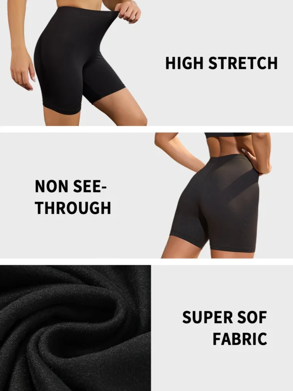 Women's Super Soft Biker Shorts High Stretchy No See Through Workout Running Yoga Athletic 6"Inseam Push Up Gym Fitness Pants - Imagen 4