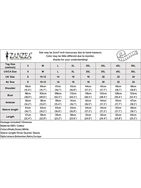 ZANZEA Women Fashion Hollow Out Embroidered Cardigan Shirts Summer 2024 Elegant 3/4 Sleeve Kimonos Casual Holiday Cover-up Tops - Imagen 6