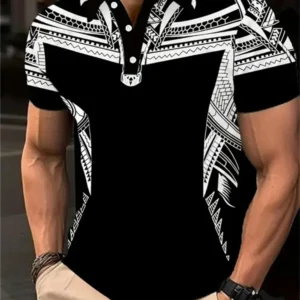 Men's Colour Block Stripe Short Sleeve Summer Thin Polo Shirt,Stylish Zipper Crew Neck Polo Shirt,Men's Golf Casual Polo Shirt