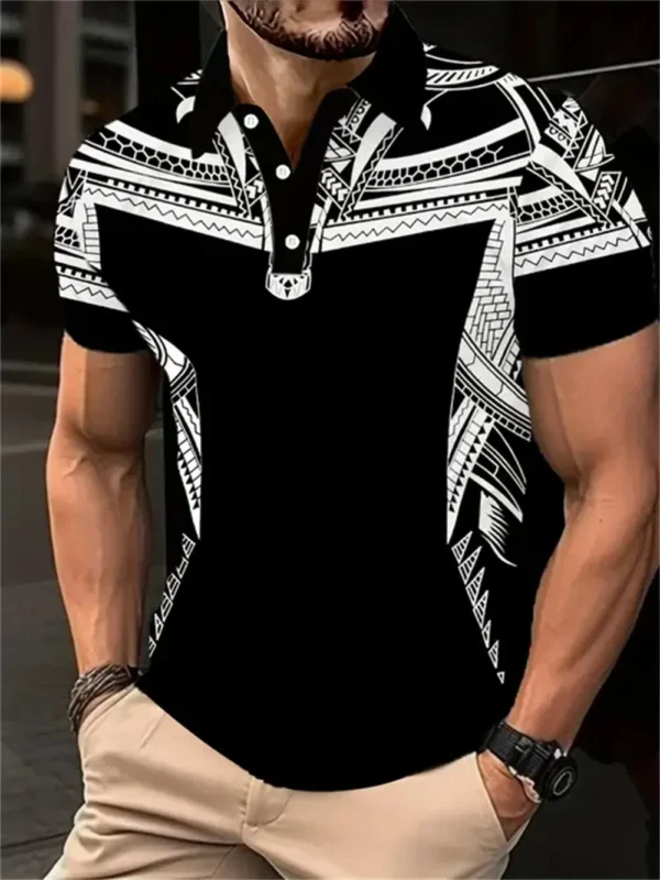Men's Colour Block Stripe Short Sleeve Summer Thin Polo Shirt,Stylish Zipper Crew Neck Polo Shirt,Men's Golf Casual Polo Shirt