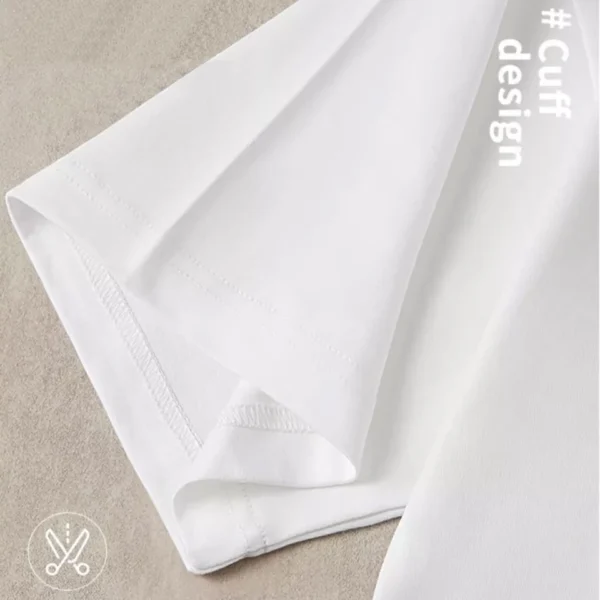 240gsm Heavy Oversized Plain T-Shirt for Men Summer HighQualtity Short Sleeve Tee 100%cotton Solid Color Trendy Casual white Top - Imagen 5