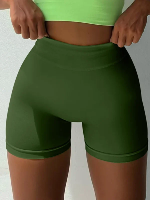 OQQ 2024 Women's Yoga Shorts High Waisted Fitness Pants Seamless Hip Lifting Ladies Sports Shorts - Image 6
