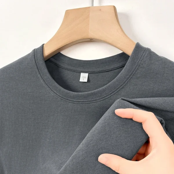 2025 New Men's Korean Casual Cotton Short Sleeved Round Neck T-shirt Summer Fashionable and Comfortable Versatile Top - Imagen 3