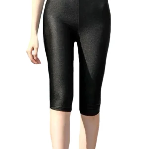 CUHAKCI Fluorescent Color Women Leggings Shiny Leggins Spandex Pants Summer Super Elastic Fitness Capris