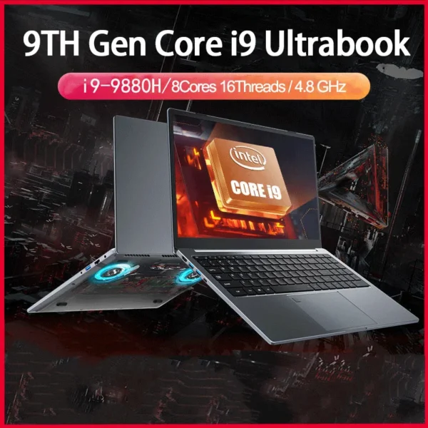 15.6 inch Laptop Intel Core i7-1255U i9-12900H Ultrabook Computer 2*DDR4 MAX 64GB RAM 2*M.2 2TB SSD Notebook Fingerprint unlock - Imagen 6