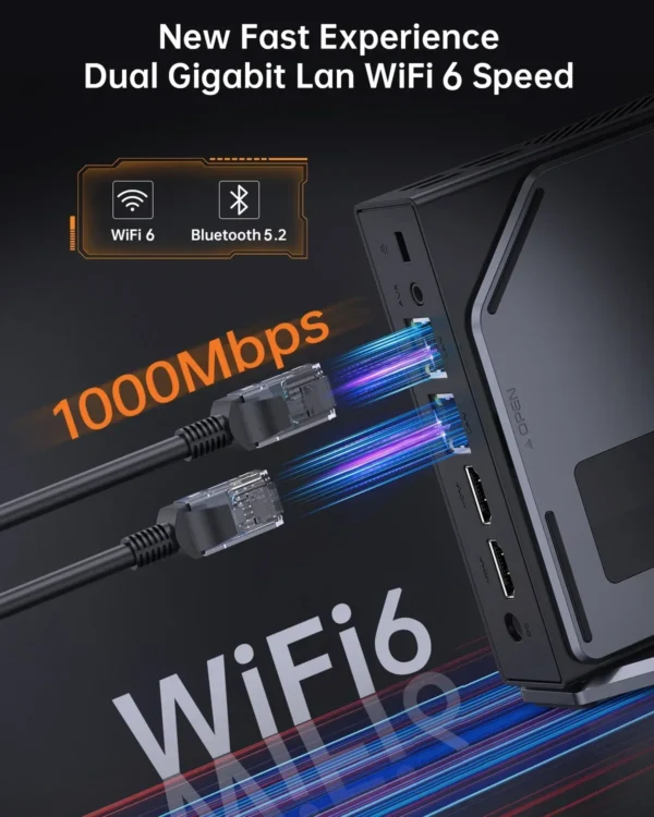 SZBOX S1 N97 N150 Mini PC PK N100 DDR4 3200MHz NVME SSD 3.6GHz 512G SSD Windows11 RGB WiFi 6 BT5.2 Dual LAN Diy Gaming Computer - Imagen 4