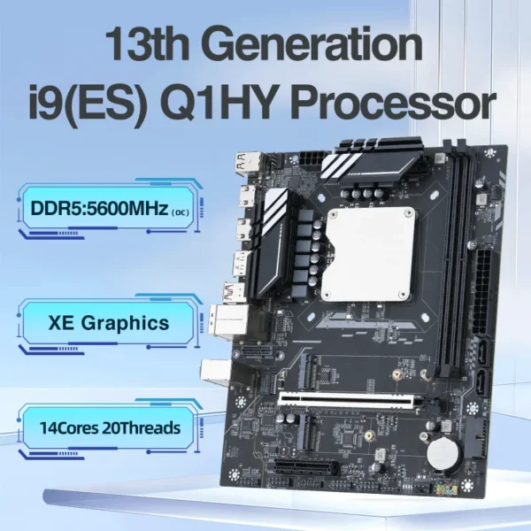DIY Gaming PC Computer Motherboard CPU Combo Interposer Kit Q1HY ES 0000 Set(Refer to Kit i9 13900HK)14C20T DDR5 RAM placa mae
